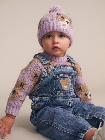 Huxbaby - Orchid Huxbear Knit Beanie - HB8183W25 Beanie Huxbaby 