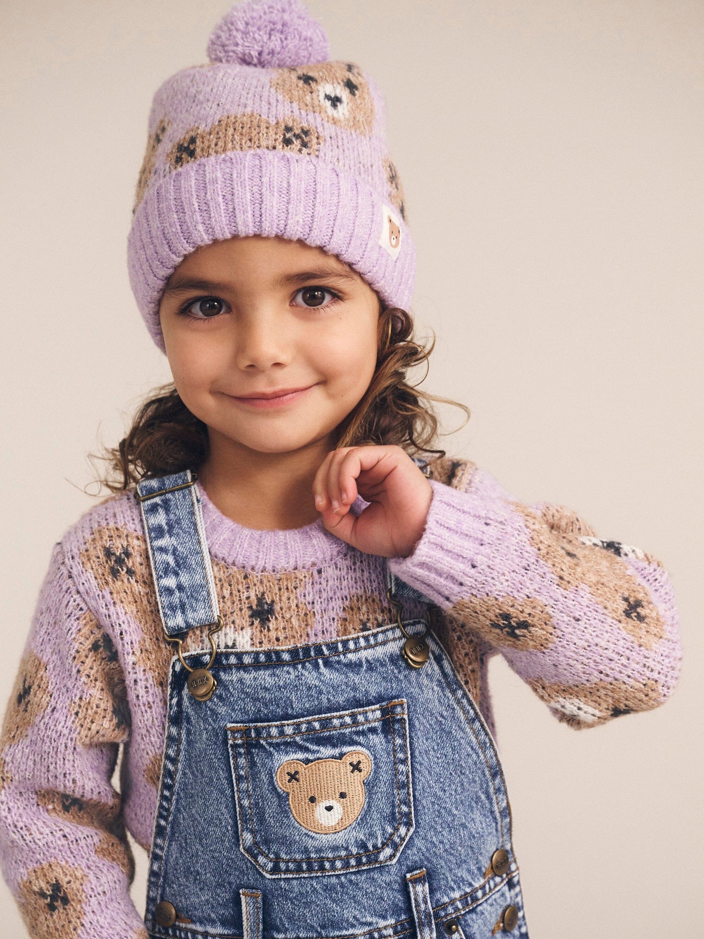 Huxbaby - Orchid Huxbear Knit Beanie - HB8183W25 Beanie Huxbaby 