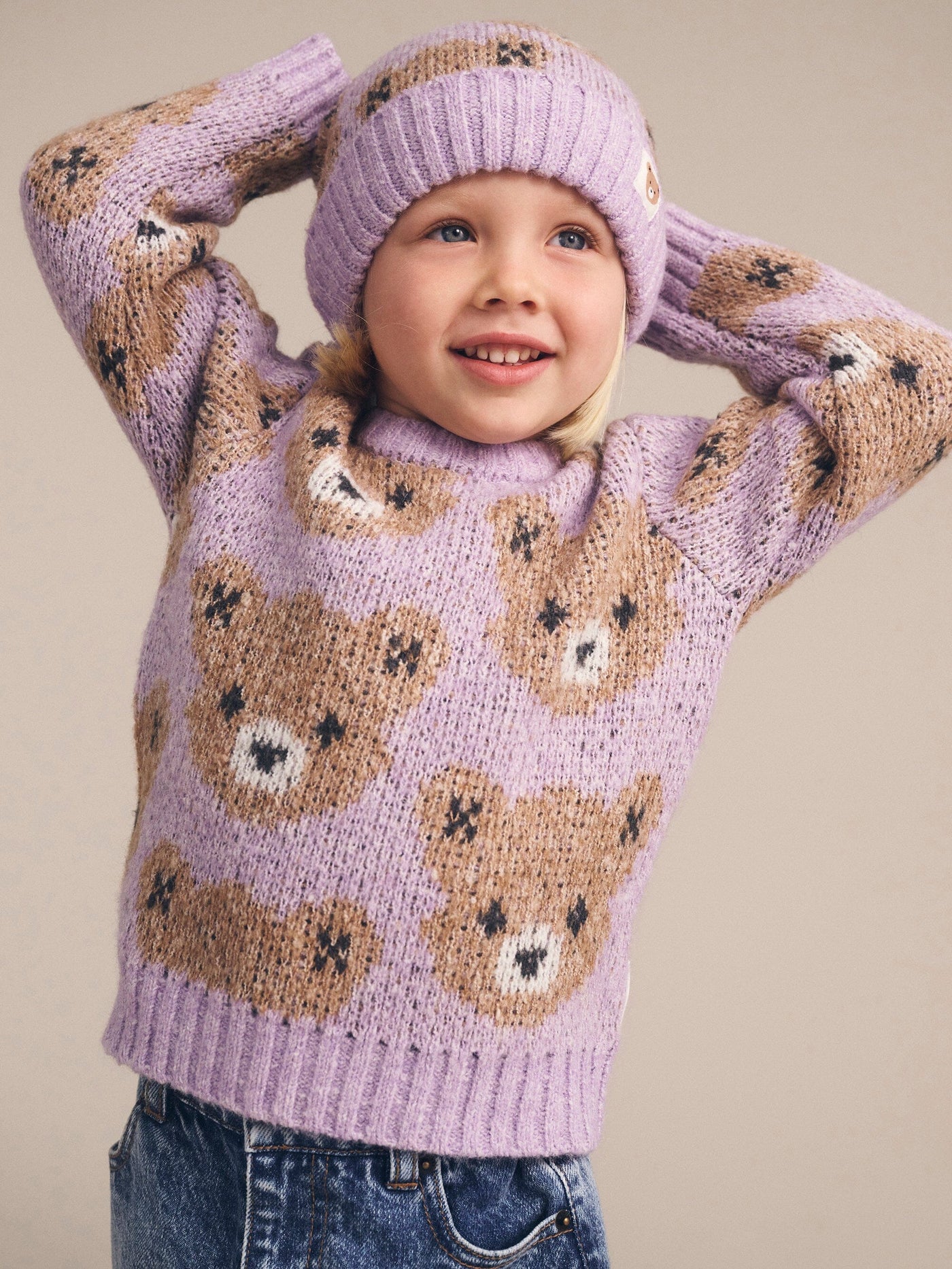 Huxbaby - Orchid Huxbear Knit Beanie - HB8183W25 Beanie Huxbaby 