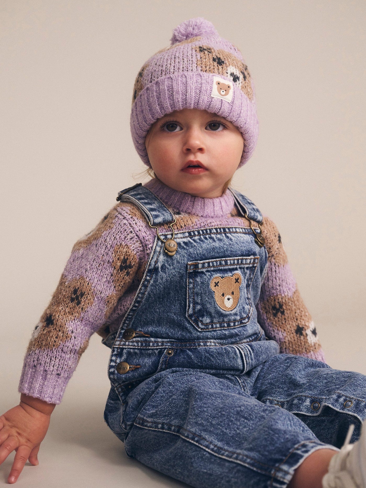 Huxbaby - Orchid Huxbear Knit Jumper - HB5173W25 Knitted Jumper Huxbaby 