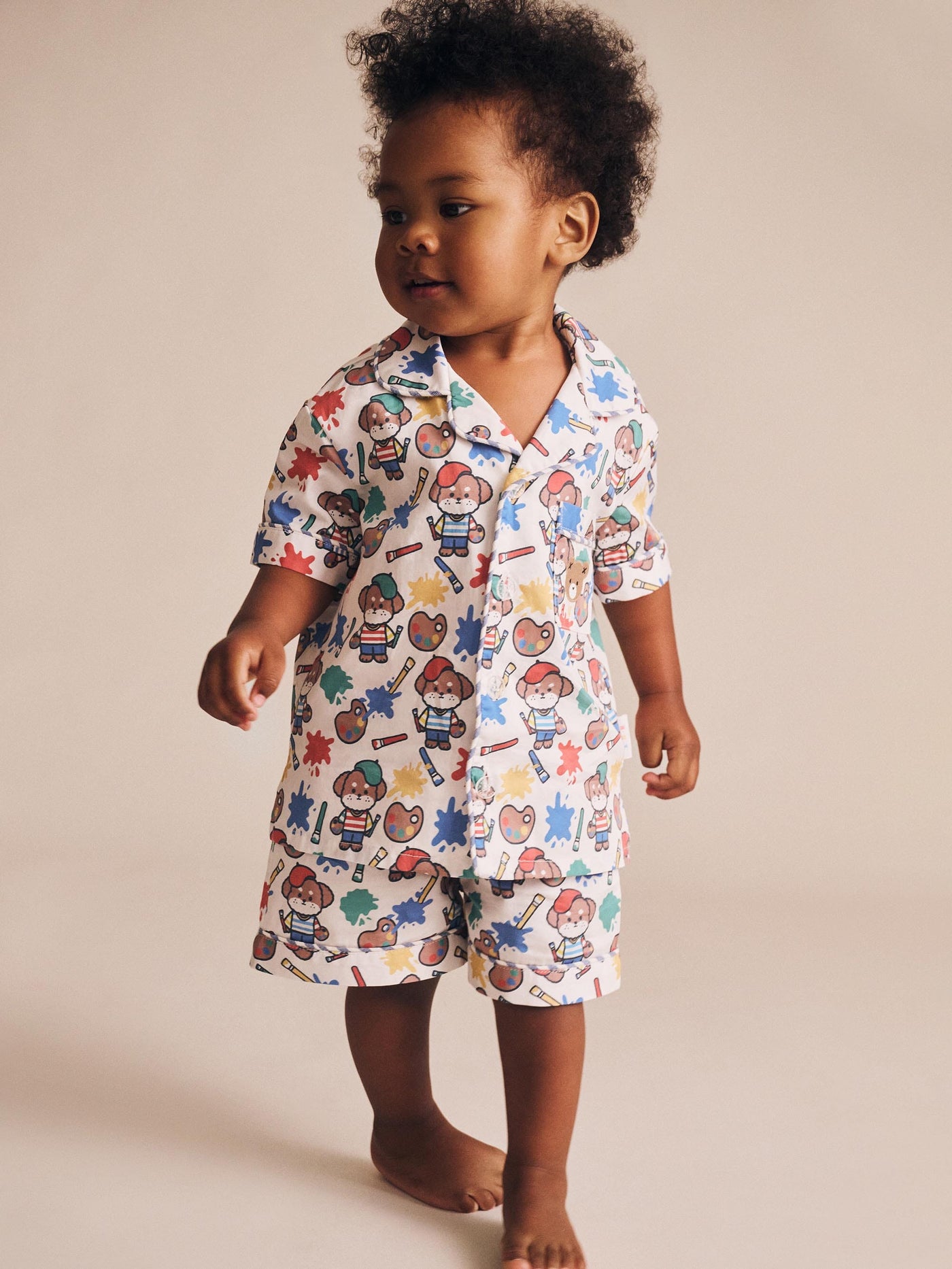 Huxbaby - Parisian Painter Pup PJs - HB9172S25 Short Sleeve Pyjamas Huxbaby 