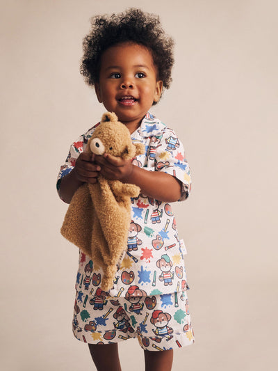 Huxbaby - Parisian Painter Pup PJs - HB9172S25 Short Sleeve Pyjamas Huxbaby 