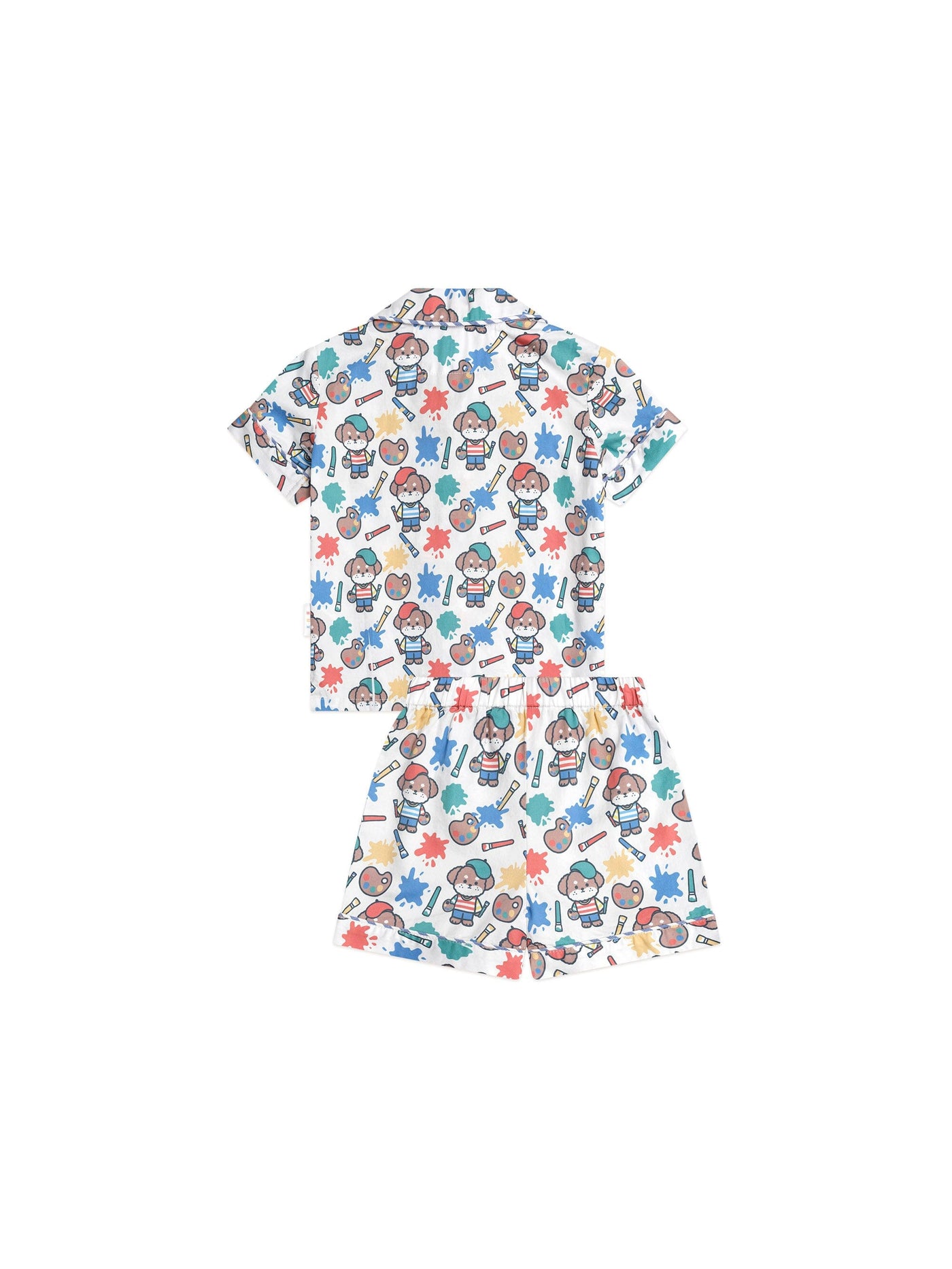 Huxbaby - Parisian Painter Pup PJs - HB9172S25 Short Sleeve Pyjamas Huxbaby 