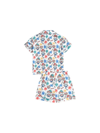 Huxbaby - Parisian Painter Pup PJs - HB9172S25 Short Sleeve Pyjamas Huxbaby 