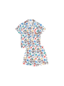 Huxbaby - Parisian Painter Pup PJs - HB9172S25