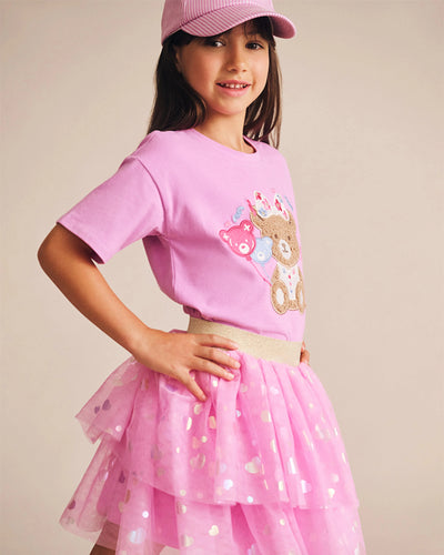 Huxbaby - Party Hearts Tiered Tulle Skirt - HB1275S25 Skirts Huxbaby 
