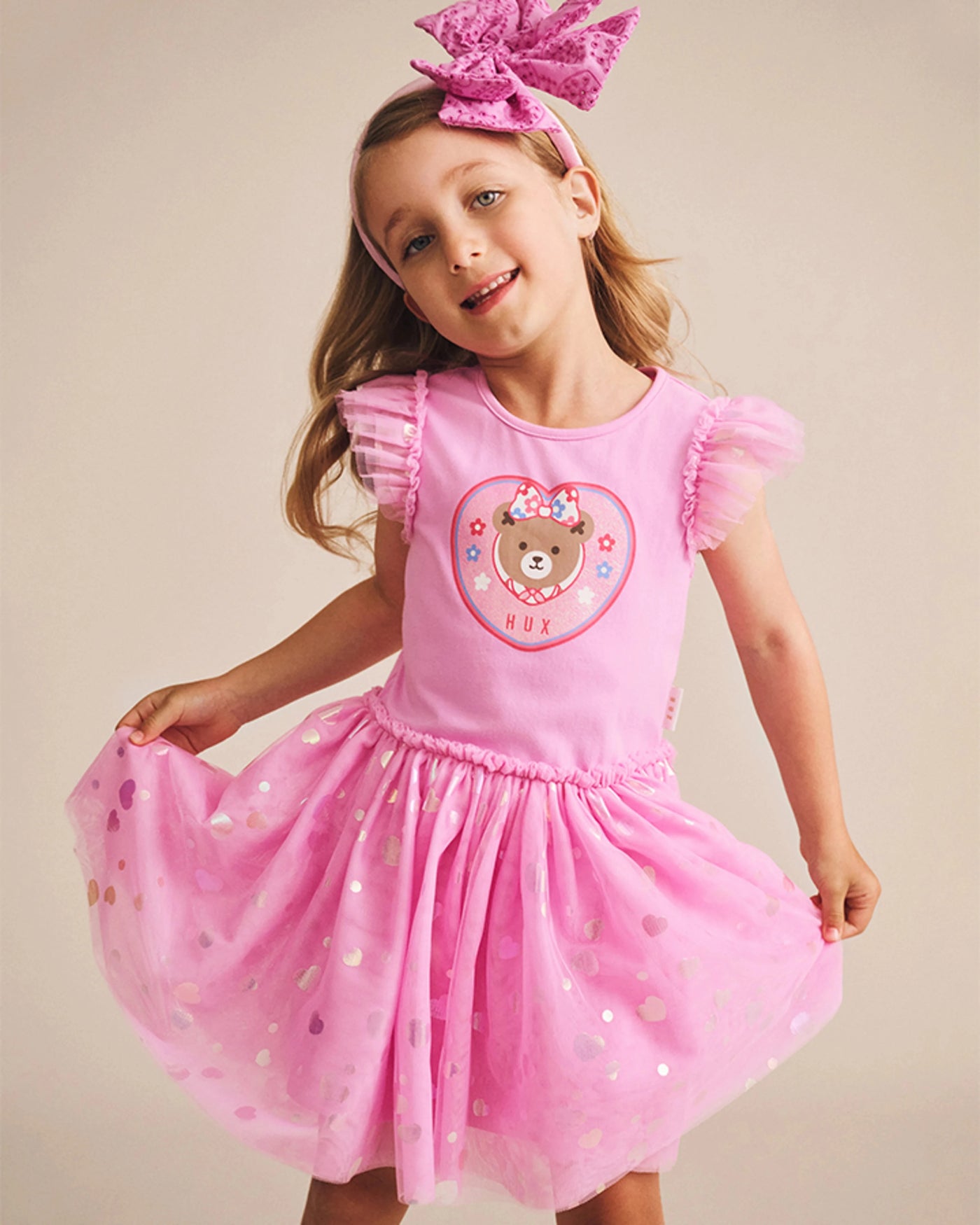 Huxbaby - Party Hearts Tulle Dress - HB1253S25 Tutu Dress Huxbaby 