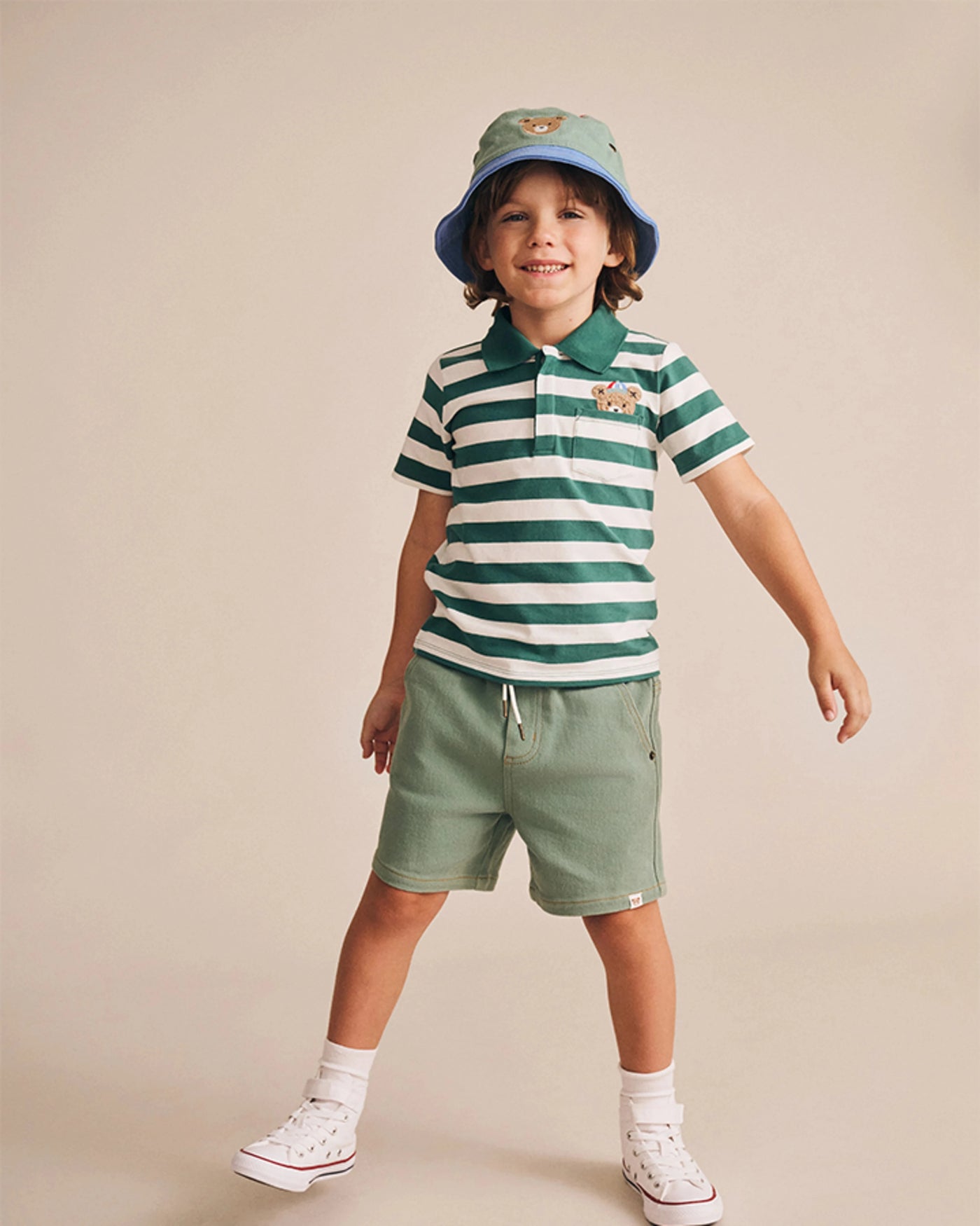Huxbaby - Peekaboo Hux Polo Tee - HB2271S25 Short Sleeve Shirt Huxbaby 