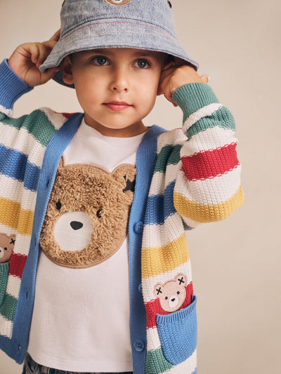 Huxbaby - Peekaboo Hux Stripe Knit Cardi - HB5072S25 Cardigan Huxbaby 