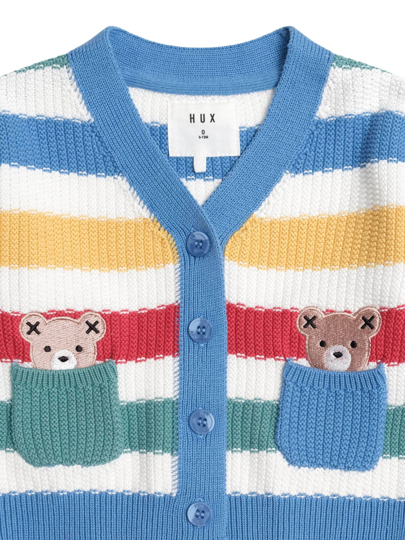 Huxbaby - Peekaboo Hux Stripe Knit Cardi - HB5072S25 Cardigan Huxbaby 