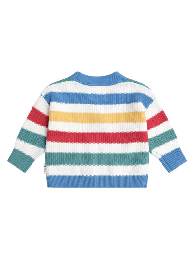 Huxbaby - Peekaboo Hux Stripe Knit Cardi - HB5072S25 Cardigan Huxbaby 