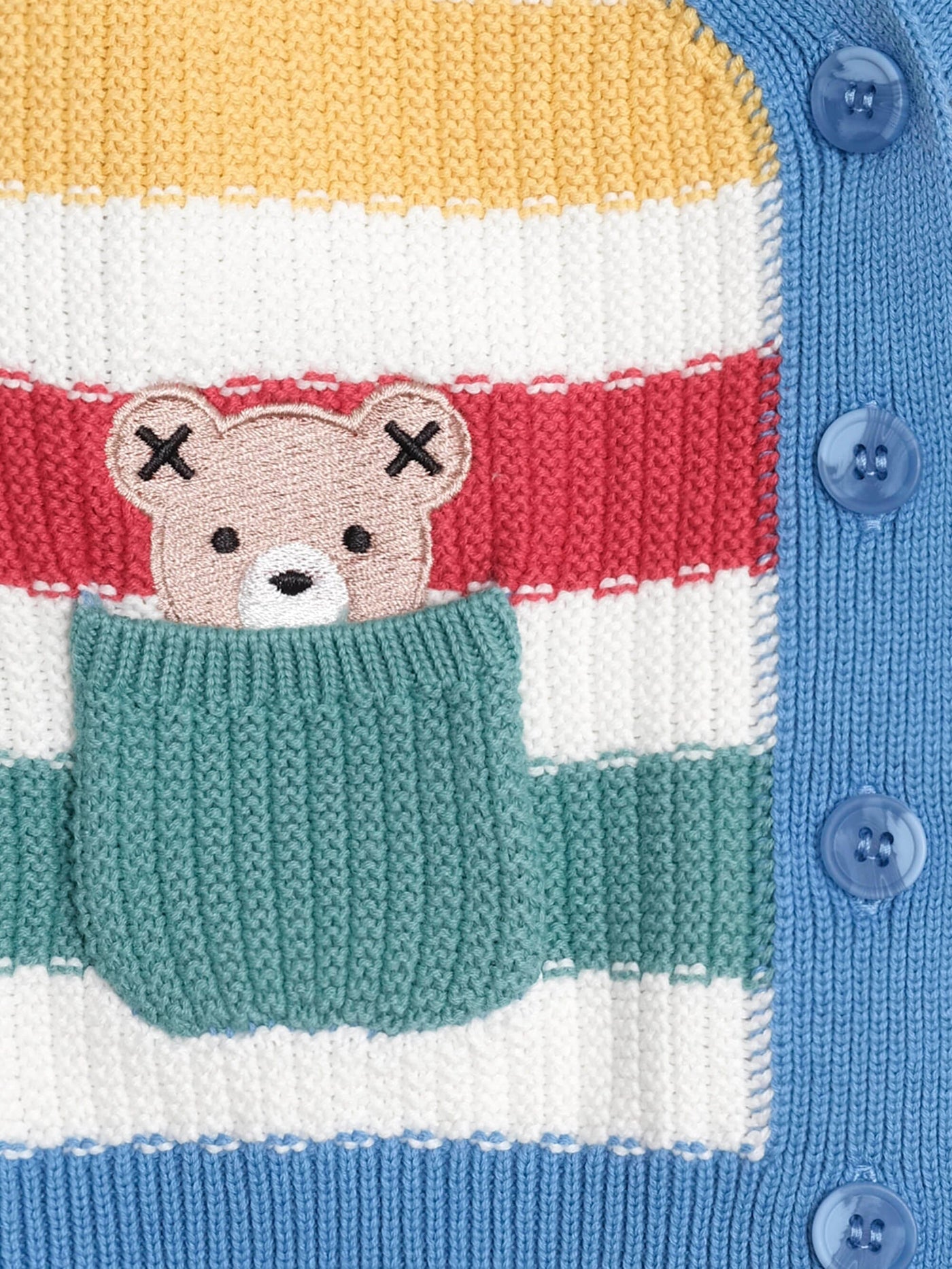 Huxbaby - Peekaboo Hux Stripe Knit Cardi - HB5072S25 Cardigan Huxbaby 