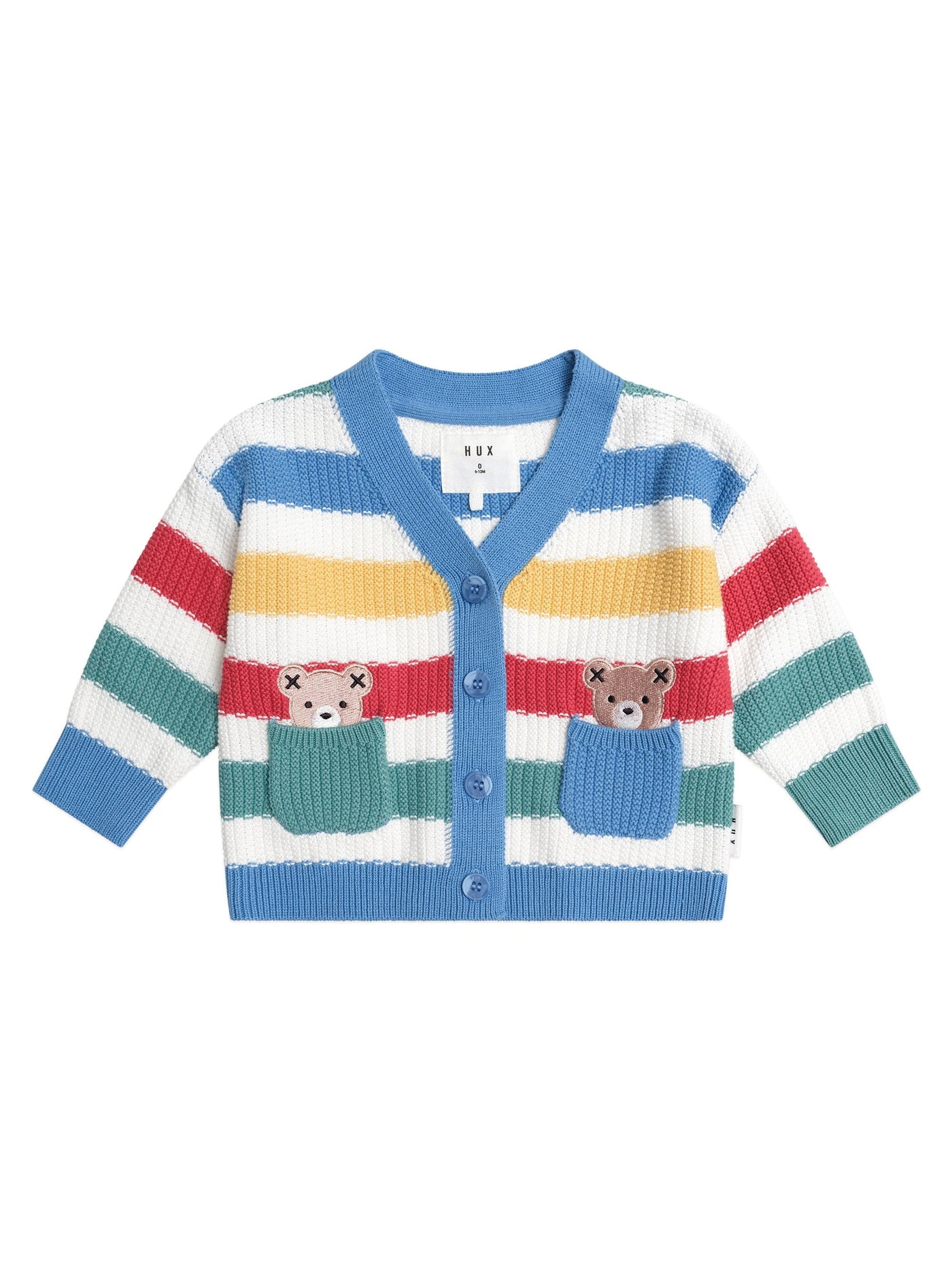 Huxbaby - Peekaboo Hux Stripe Knit Cardi - HB5072S25 Cardigan Huxbaby 