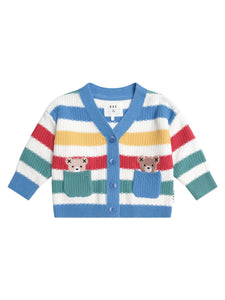 Huxbaby - Peekaboo Hux Stripe Knit Cardi - HB5072S25