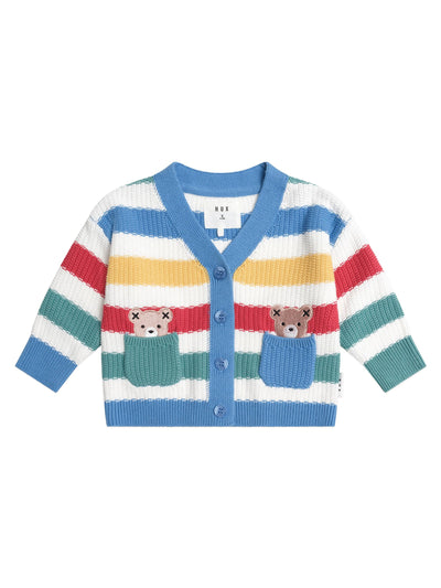 Huxbaby - Peekaboo Hux Stripe Knit Cardi - HB5072S25 Cardigan Huxbaby 