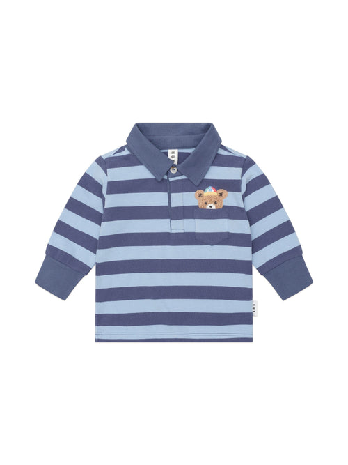 Huxbaby - Peeping Hux Blue Stripe Polo - HB2059W25