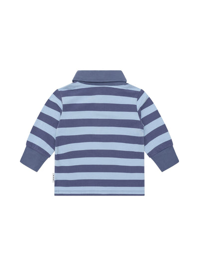 Huxbaby - Peeping Hux Blue Stripe Polo - HB2059W25 Long Sleeve Shirt Huxbaby 