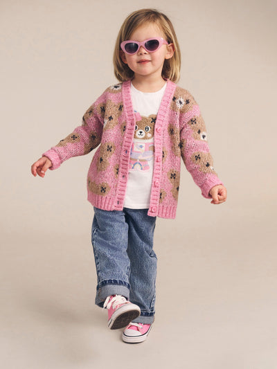 Huxbaby - Peony Huxbear Knit Cardi - HB51172W25 Cardigan Huxbaby 