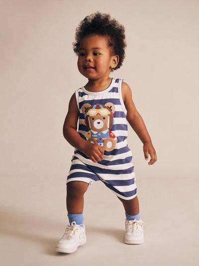 Huxbaby - Pilot Huxbear Romper - HB0024S25 Romper Huxbaby 