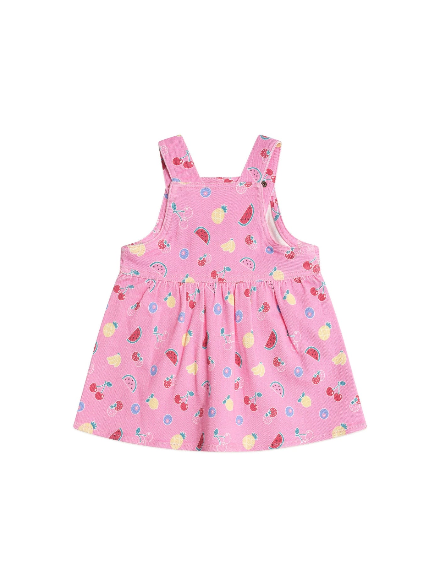 Huxbaby - Pink Fruit Emoji Pinafore Dress - HB1035S25 Sleeveless Dress Huxbaby 