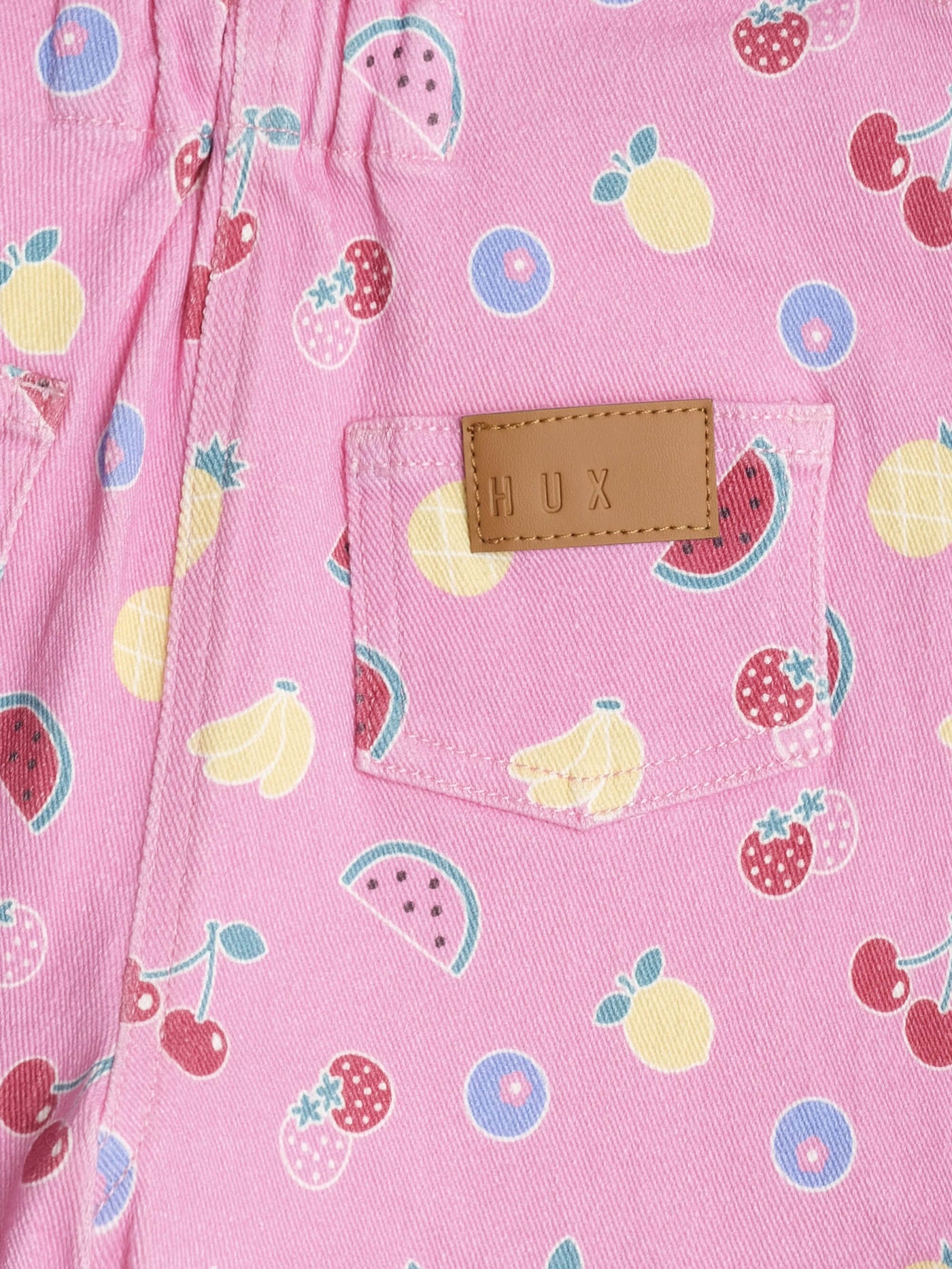 Huxbaby - Pink Fruit Emoji Short Overalls - HB0041S25 Overalls Huxbaby 