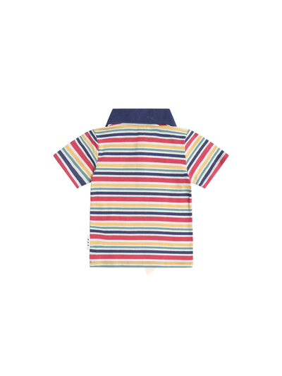 Huxbaby - Polo Tee Vintage Stripe - HB2123S25 Short Sleeve Shirt Huxbaby 