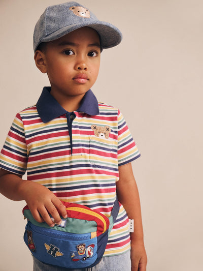 Huxbaby - Polo Tee Vintage Stripe - HB2123S25 Short Sleeve Shirt Huxbaby 