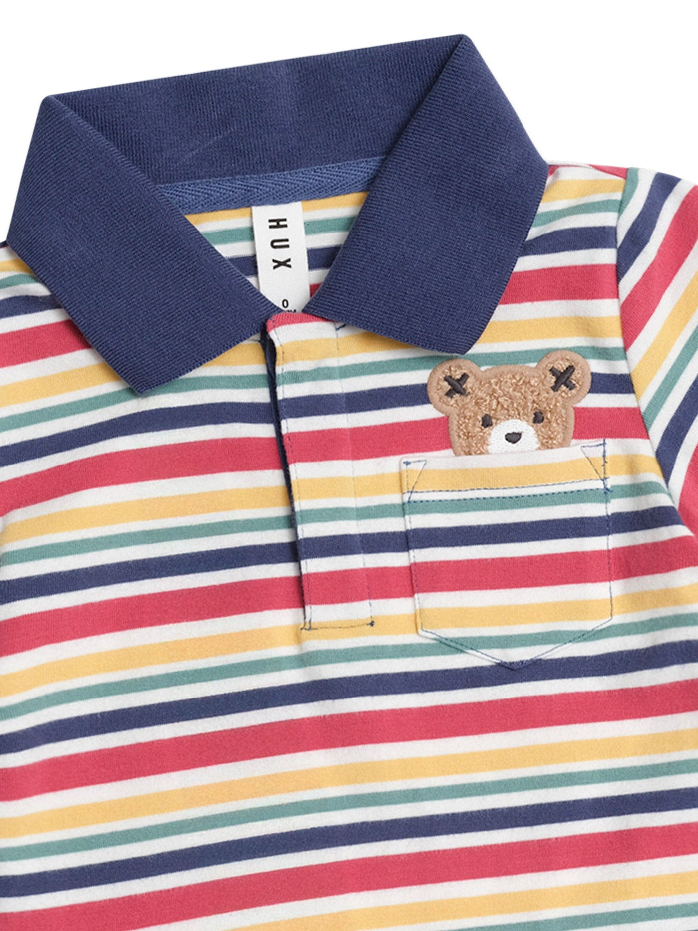 Huxbaby - Polo Tee Vintage Stripe - HB2123S25 Short Sleeve Shirt Huxbaby 