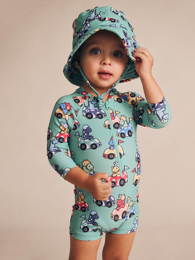 Huxbaby - Racer Dino Swim Hat - HB7181S25 Swim Hats Huxbaby 