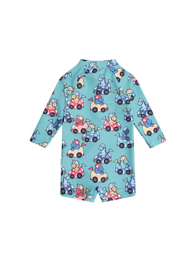 Huxbaby - Racer Dino Swimsuit Shortie - HB7188S25 One-Piece Swimsuit Huxbaby 