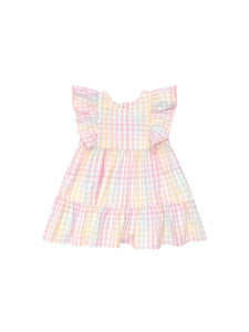 Huxbaby - Rainbow Check Frill Dress - HB1230S24