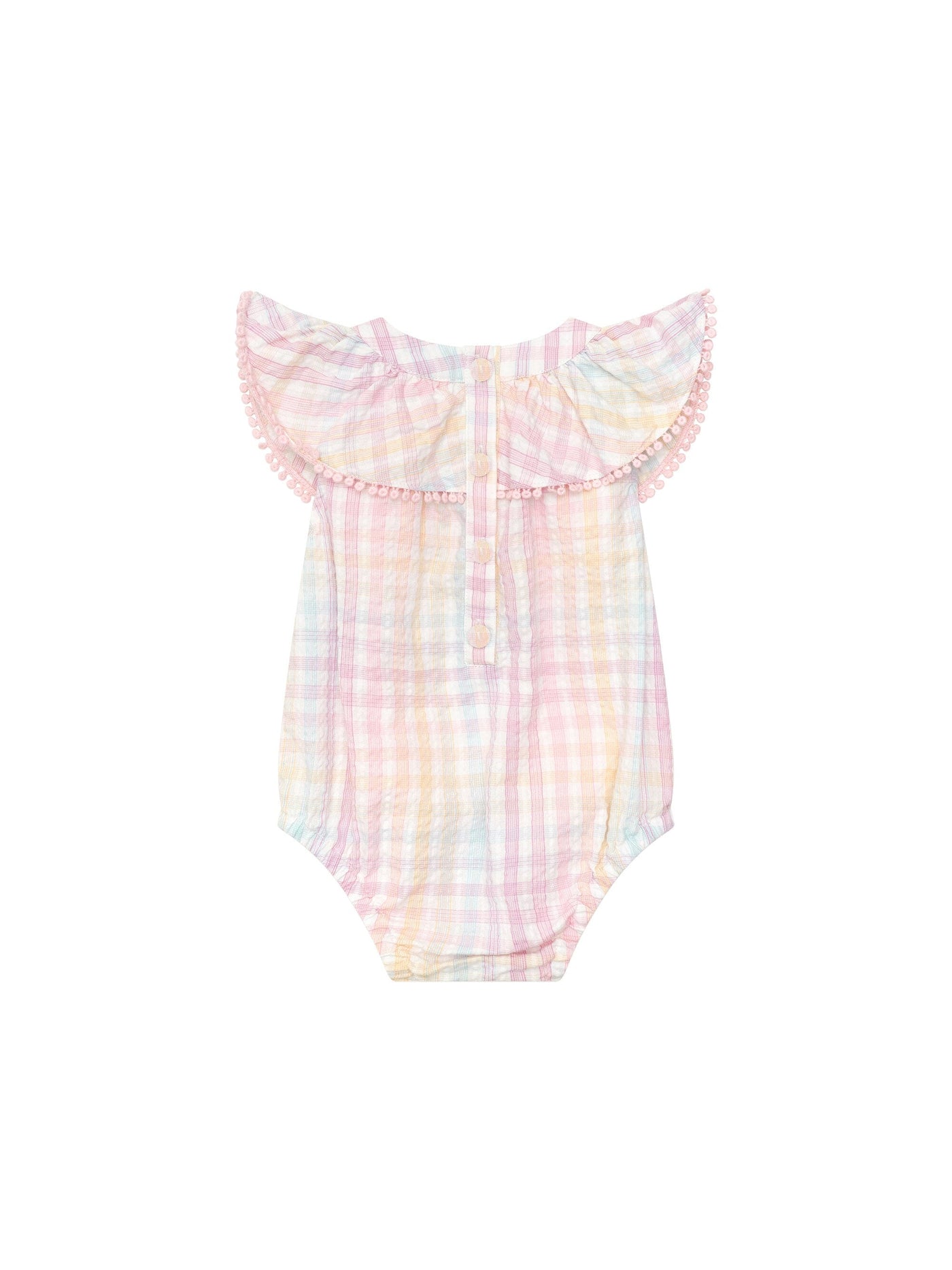 Huxbaby - Rainbow Check Frill Onesie - HB0216S24 Onesie Huxbaby 