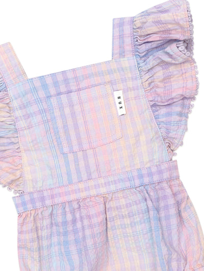 Huxbaby - Rainbow Check Frill Playsuit - HB0206W25 Playsuit Huxbaby 