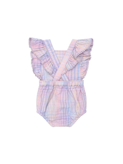 Huxbaby - Rainbow Check Frill Playsuit - HB0206W25 Playsuit Huxbaby 