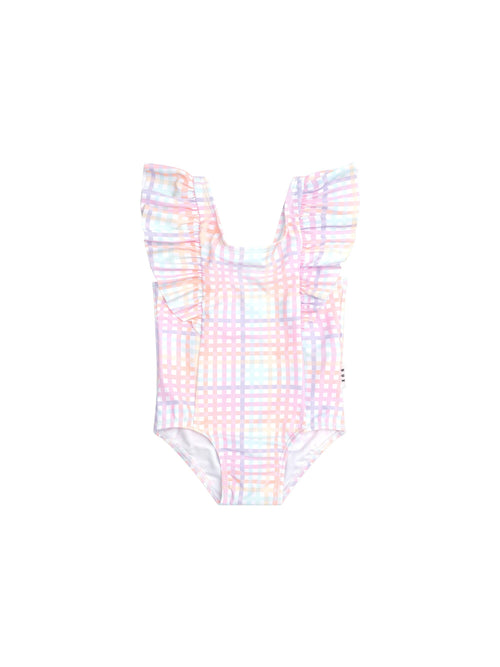 Huxbaby - Rainbow Check Frill Swimsuit - HB7262S24