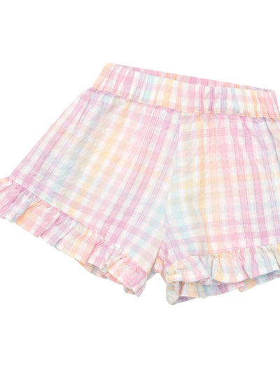 Huxbaby - Rainbow Check Skort - HB6226S24 Shorts Huxbaby 