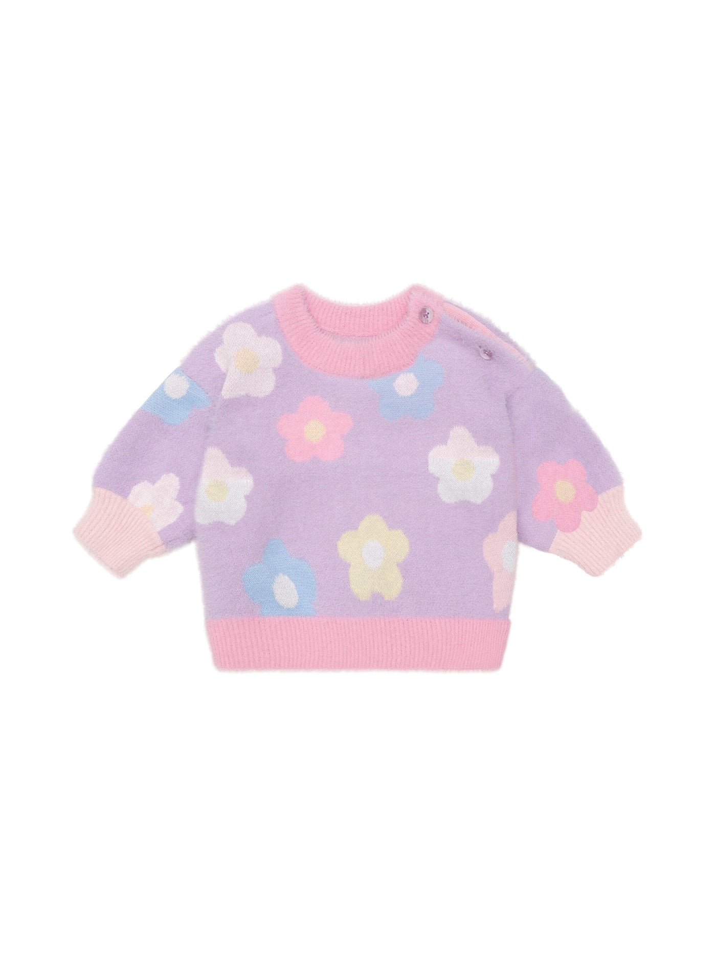 Huxbaby - Rainbow Daisy Jumper - HB5188W25 Knitted Jumper Huxbaby 