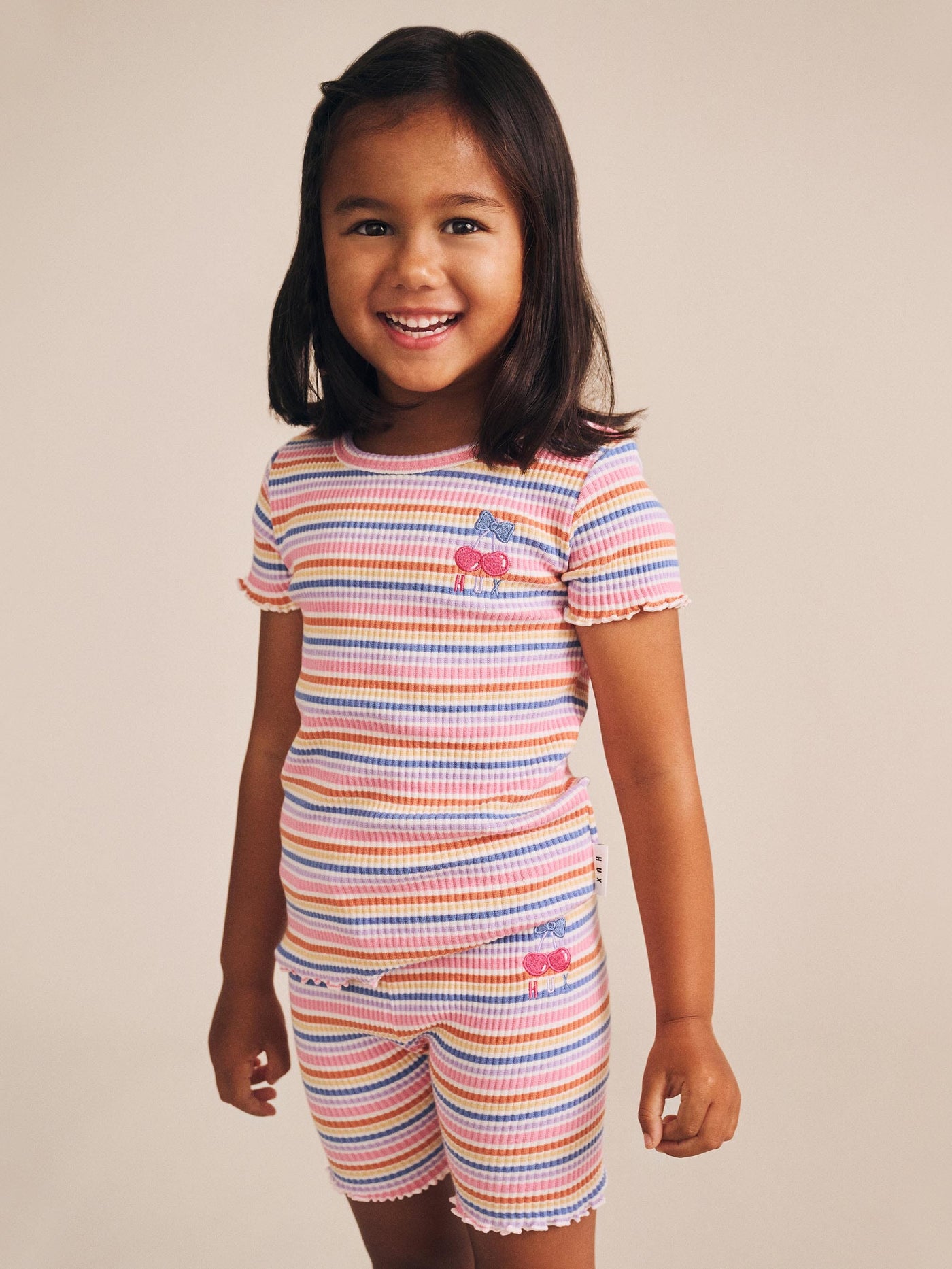 Huxbaby - Rainbow Rib Tee - HB2089S25 Short Sleeve T-Shirt Huxbaby 