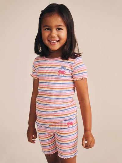 Huxbaby - Rainbow Rib Tee - HB2089S25 Short Sleeve T-Shirt Huxbaby 