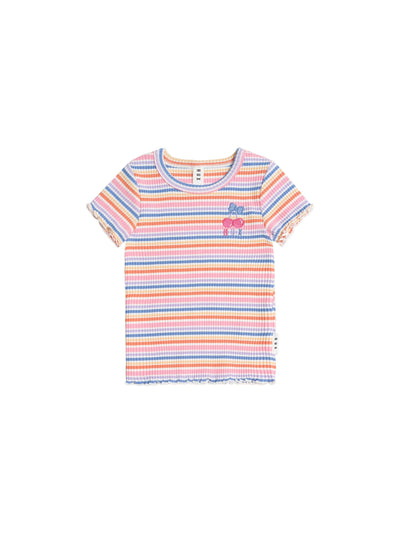 Huxbaby - Rainbow Rib Tee - HB2089S25 Short Sleeve T-Shirt Huxbaby 