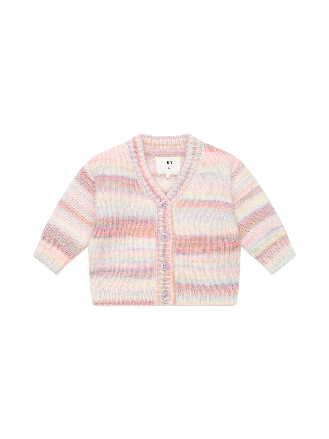 Huxbaby Rainbow Stripe Knit Boxy Cardi HB5176W25