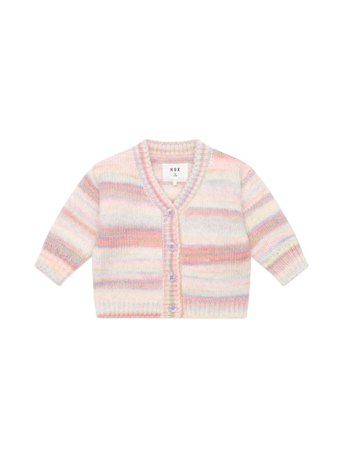 Huxbaby - Rainbow Stripe Knit Boxy Cardi - HB5176W25