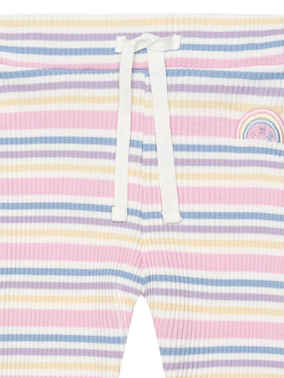 Huxbaby - Rainbow Stripe Rib Legging - HB6219W25 Leggings Huxbaby 