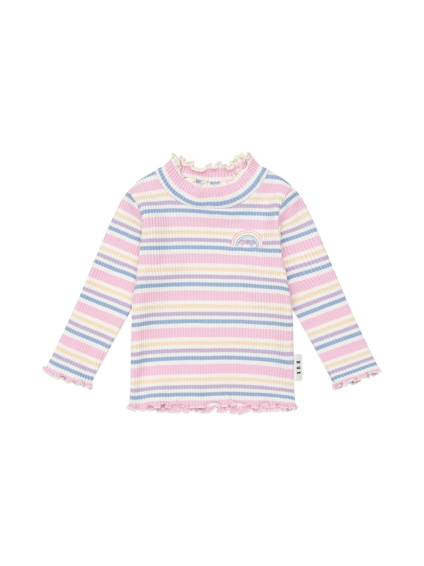 Huxbaby - Rainbow Stripe Rib Skivvy - HB2212W25 Long Sleeve Top Huxbaby 