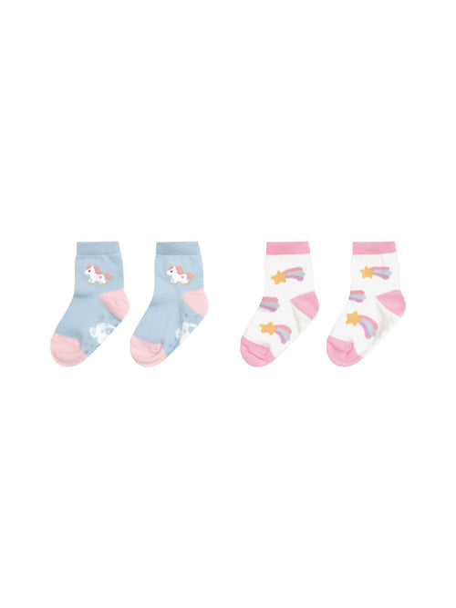 Huxbaby - Rainbow Unicorn 2Pk Socks - HB8100S24