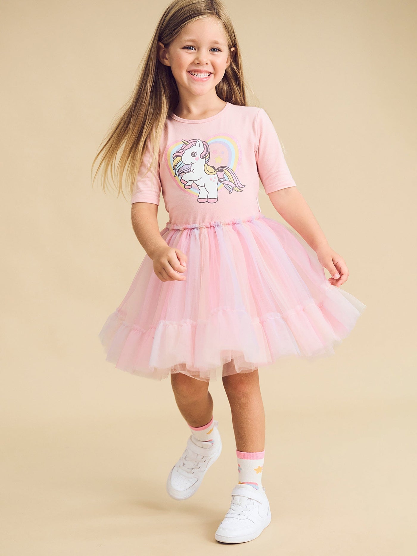 Huxbaby - Rainbow Unicorn Ballet Dress - HB1091S24 Tutu Dress Huxbaby 