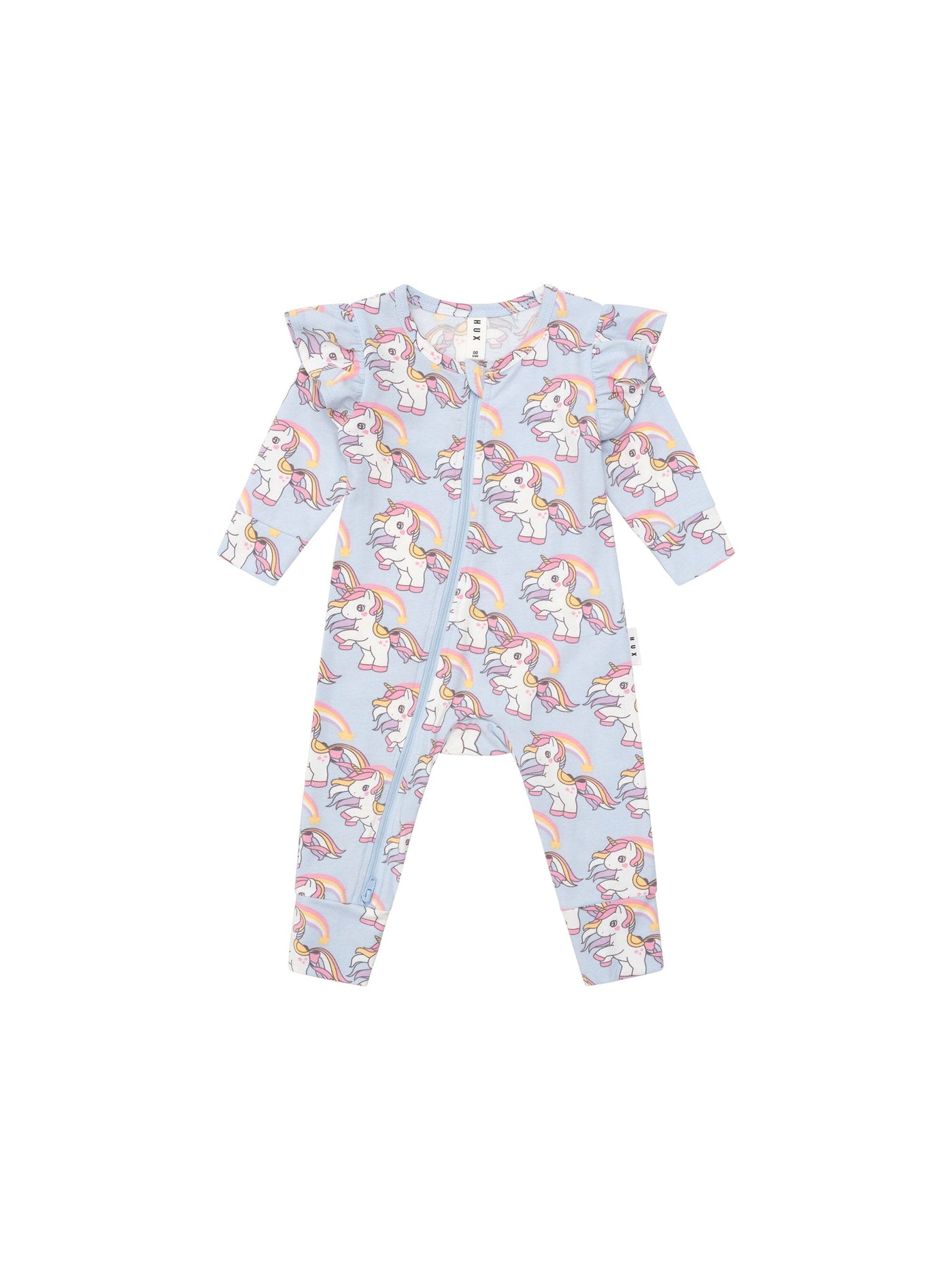 Huxbaby - Rainbow Unicorn Frill Romper - HB0098S24 Romper Huxbaby 