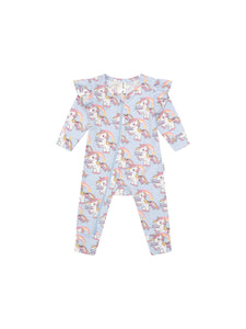 Huxbaby - Rainbow Unicorn Frill Romper - HB0098S24