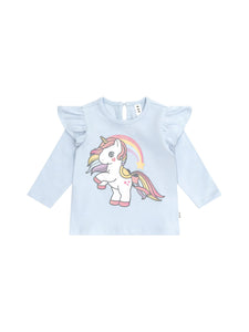 Huxbaby - Rainbow Unicorn Frill Top - HB2103S24