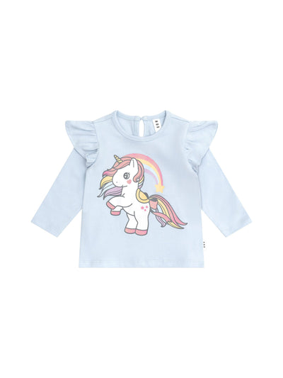 Huxbaby - Rainbow Unicorn Frill Top - HB2103S24 Long Sleeve Top Huxbaby 